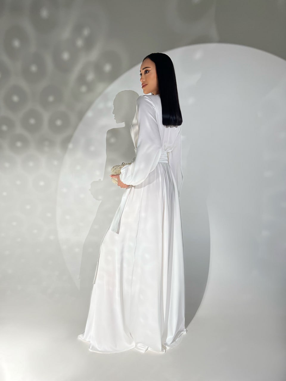 Wrap Long Sleeve Maxi Dress