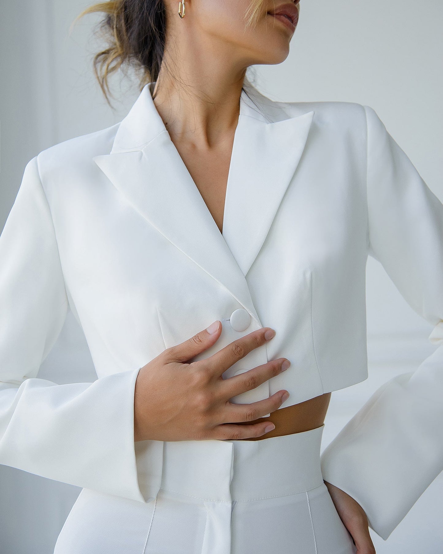 Crop Jacket Suit 2-Piece