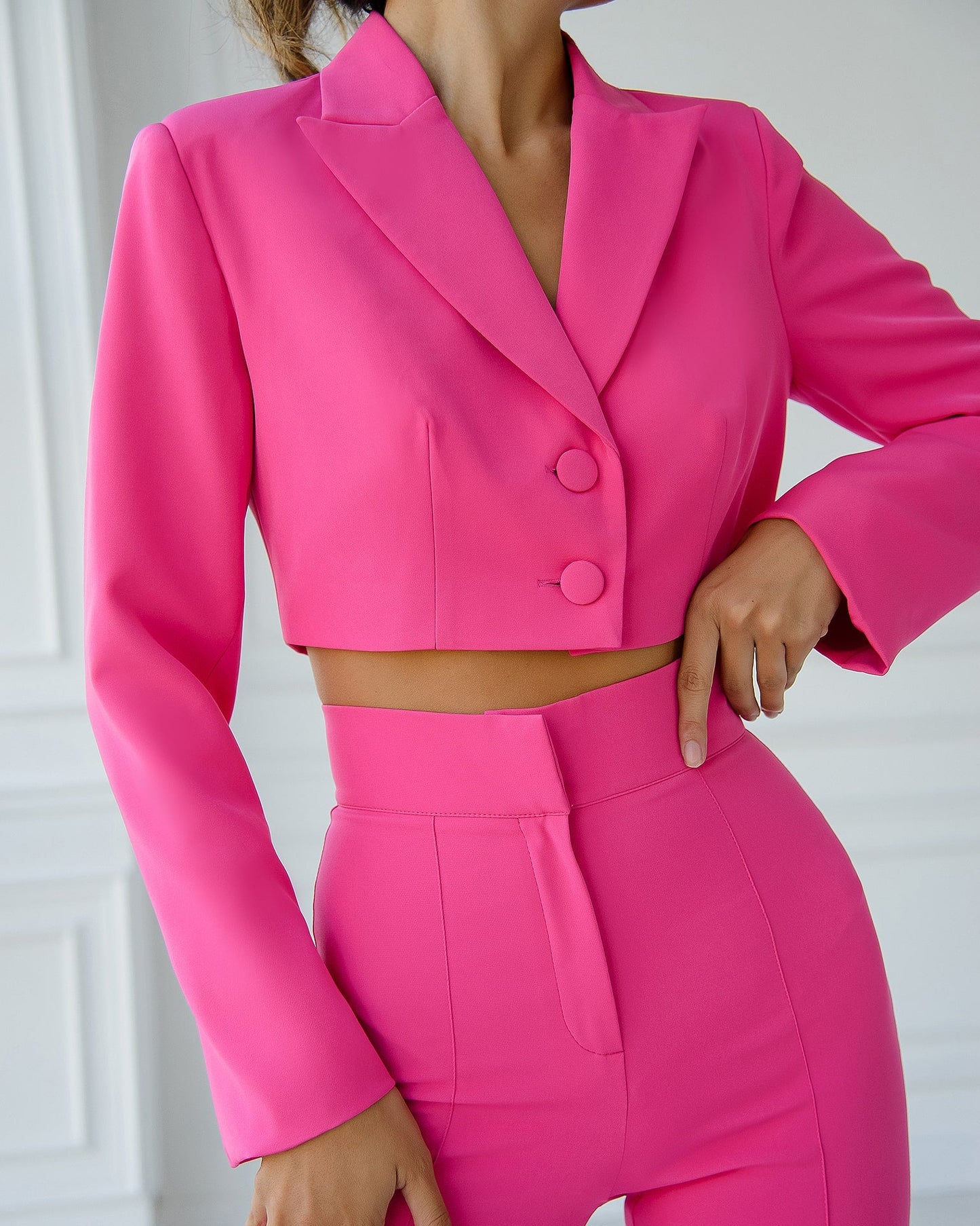 Crop Jacket Suit 2-Piece