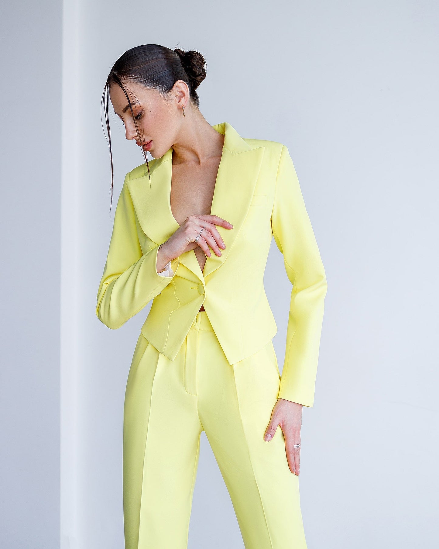 Crop Jacket Suit 2-Piece