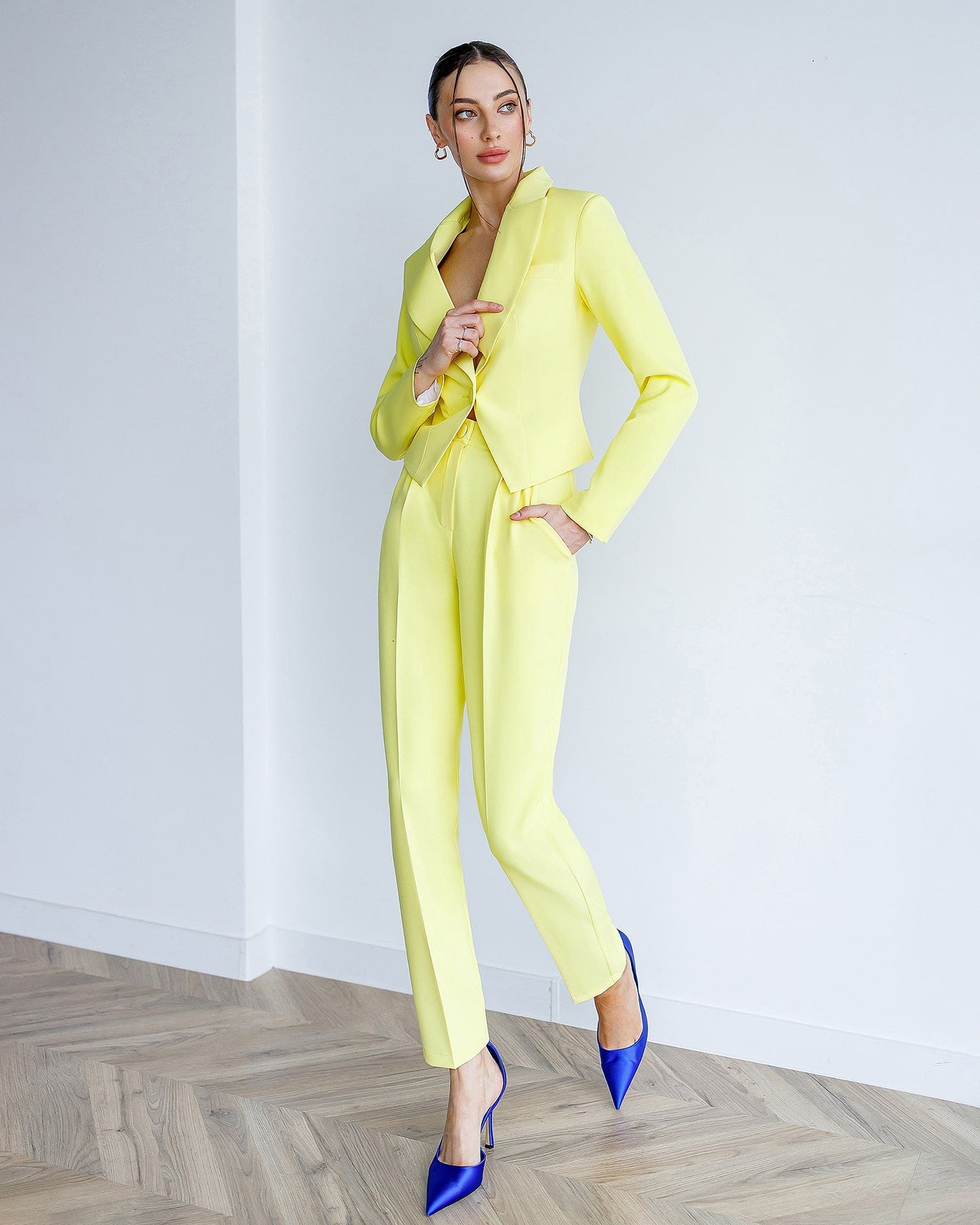Crop Jacket Suit 2-Piece