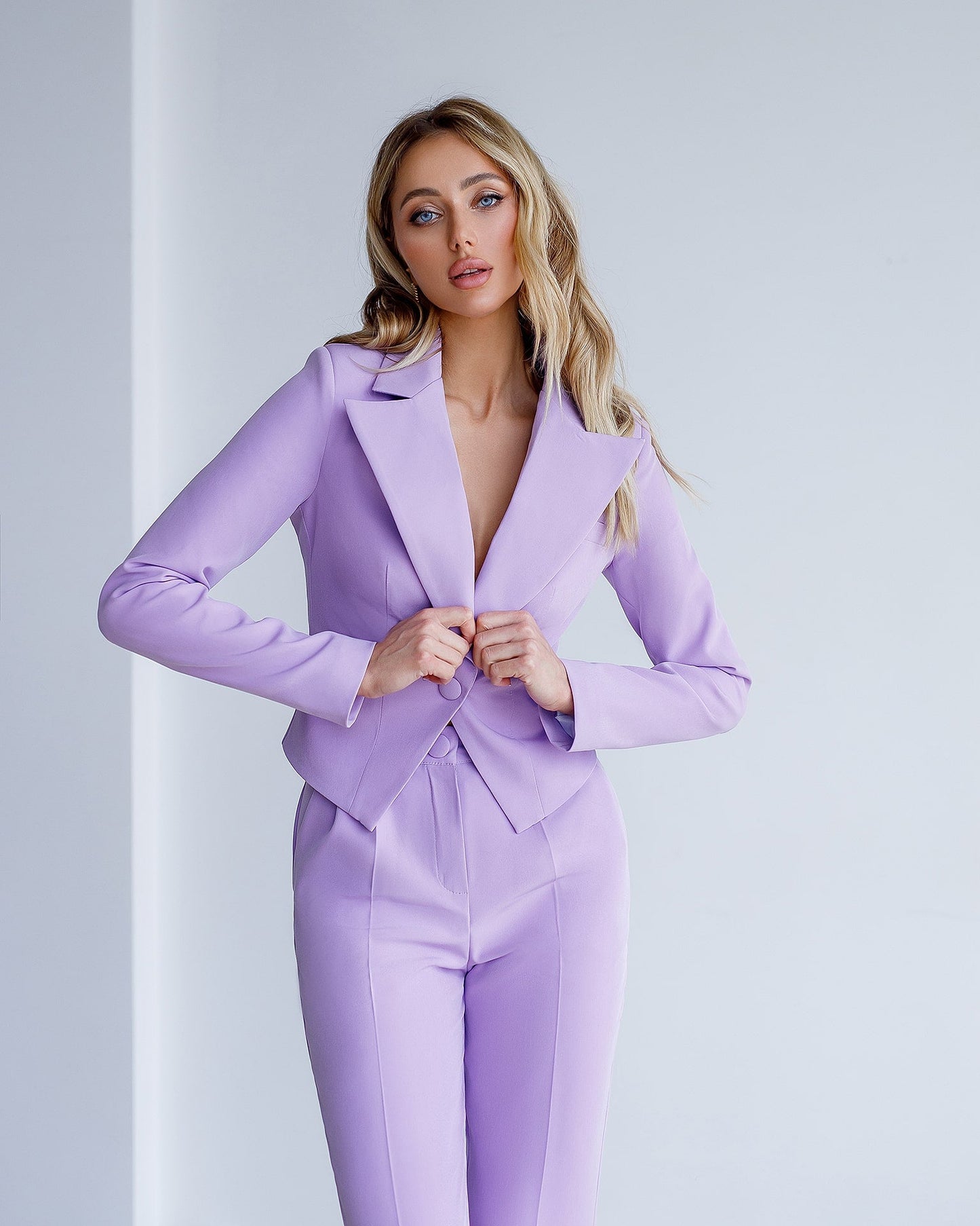 Crop Jacket Suit 2-Piece
