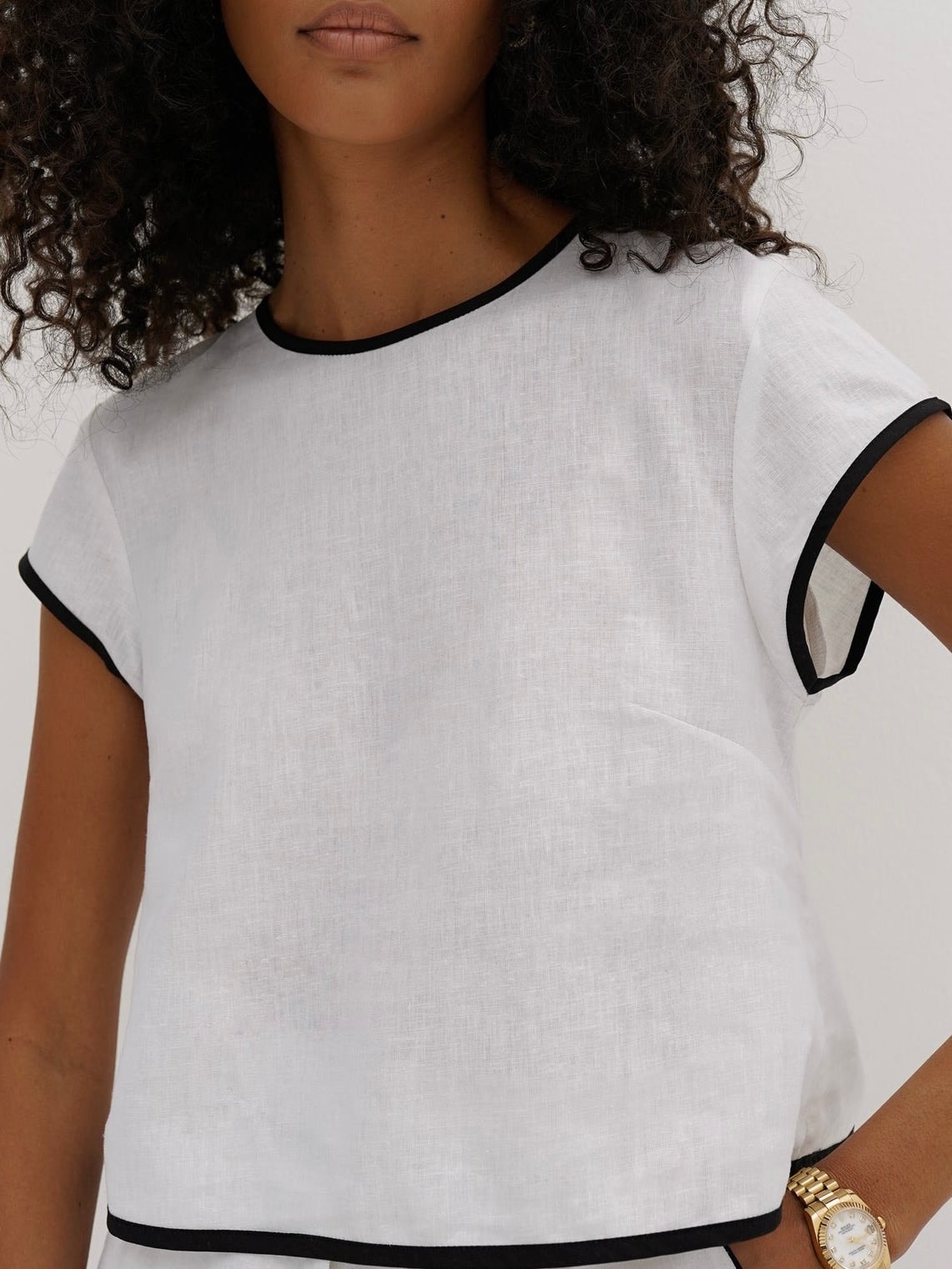 Linen Top & Shorts 2-Piece Set