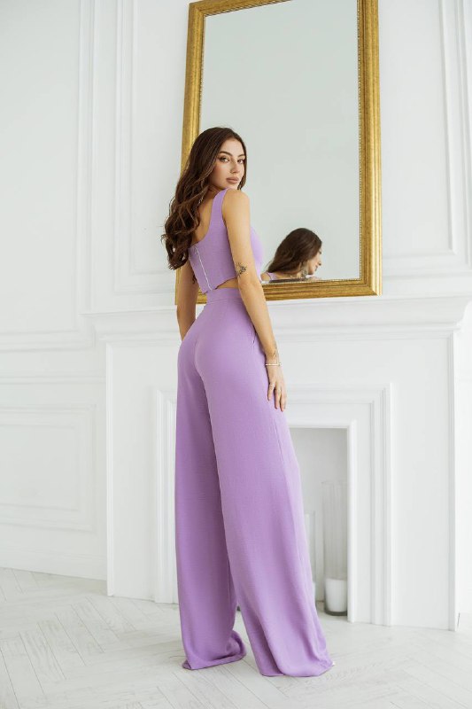 Sleeveless Top & Wide-Leg Pants 2-Piece Set