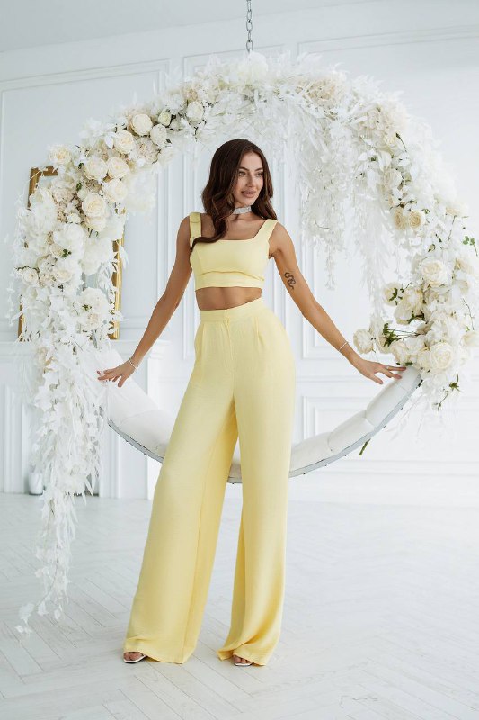Sleeveless Top & Wide-Leg Pants 2-Piece Set