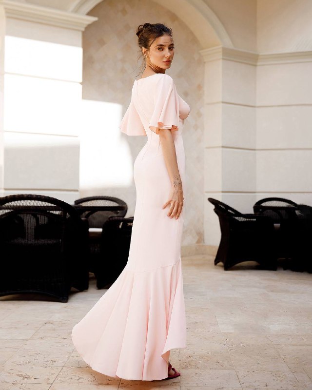 V-Neck Midi Dress