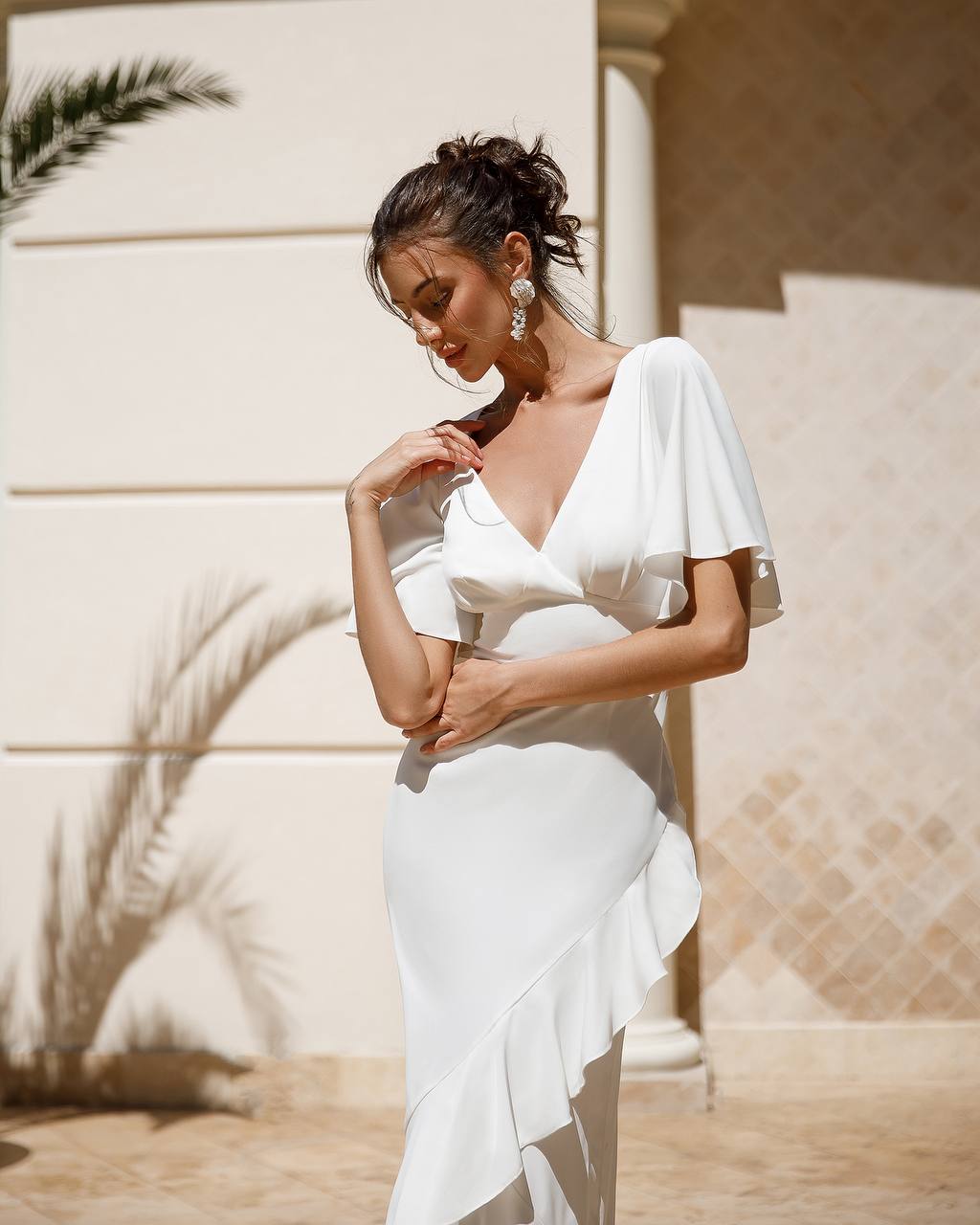 V-Neck Midi Dress