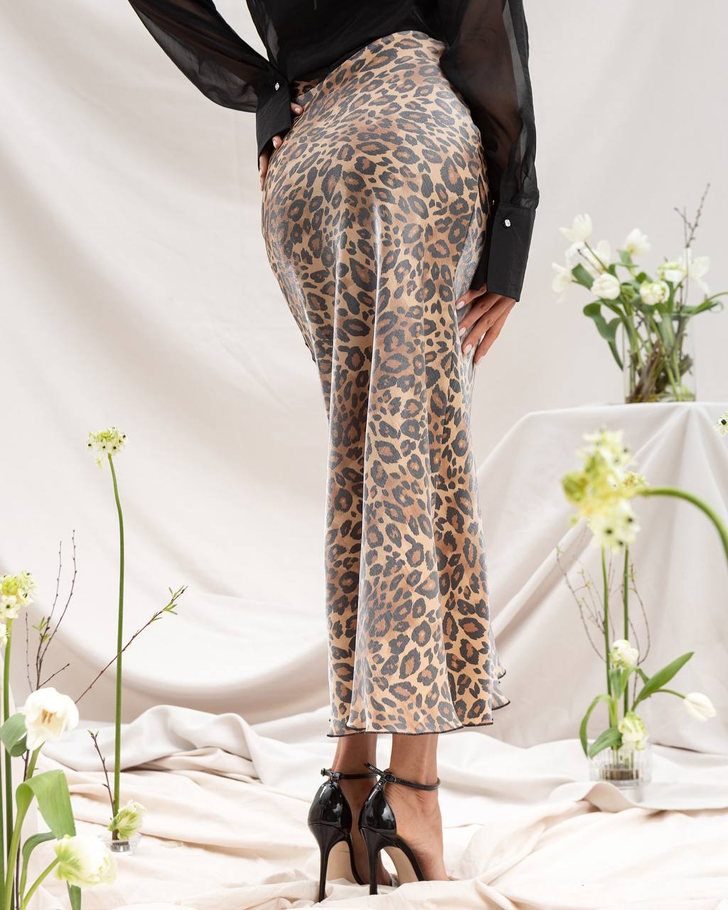 Satin Midi Skirt