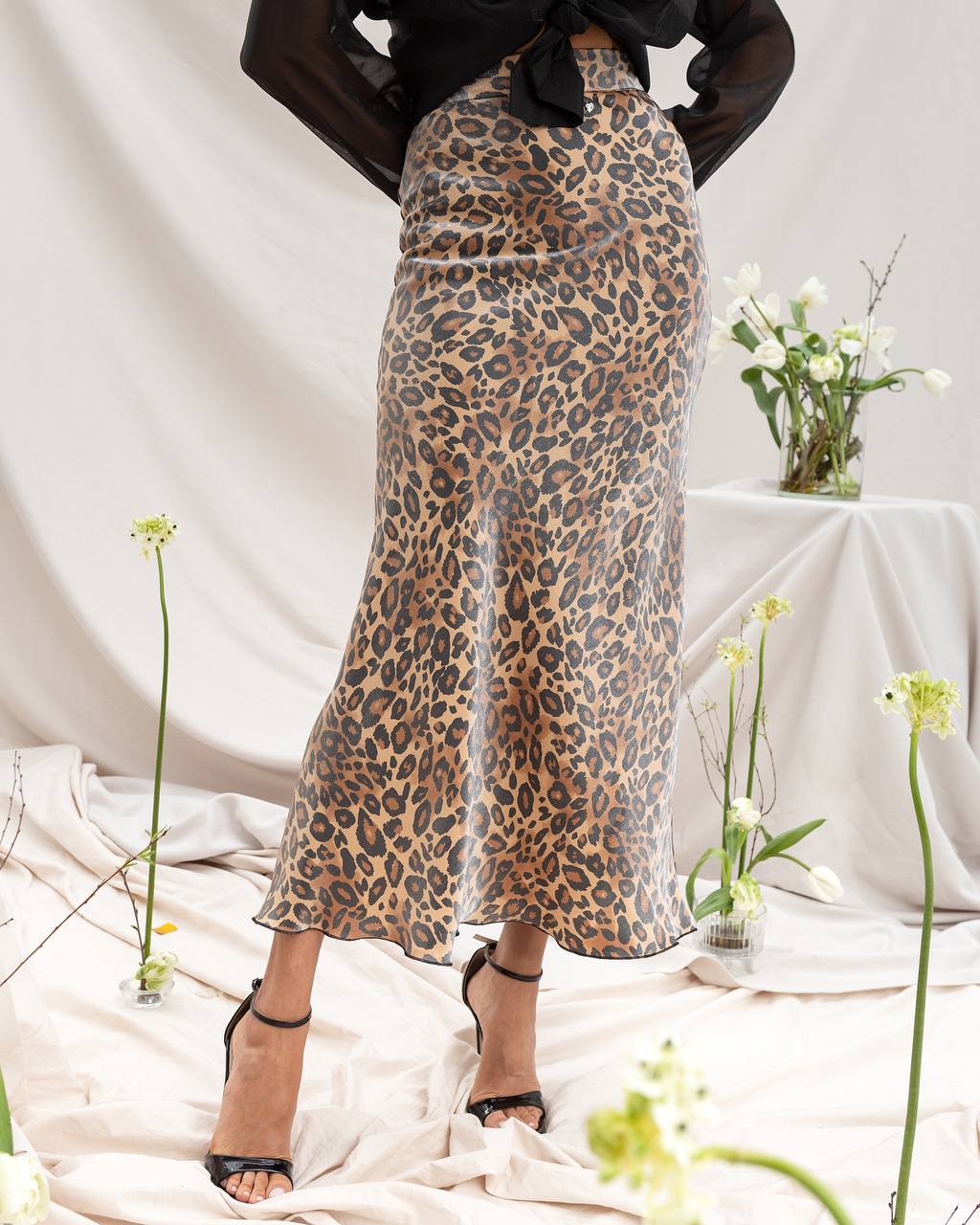 Satin Midi Skirt