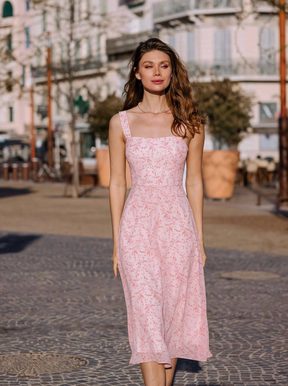 Sleeveless Chiffon Midi Dress