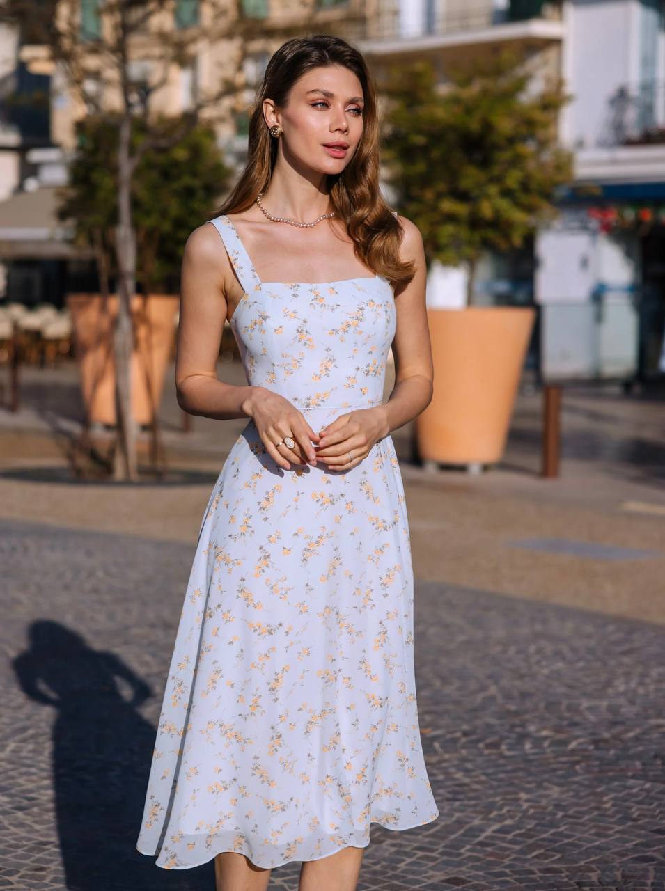Sleeveless Chiffon Midi Dress