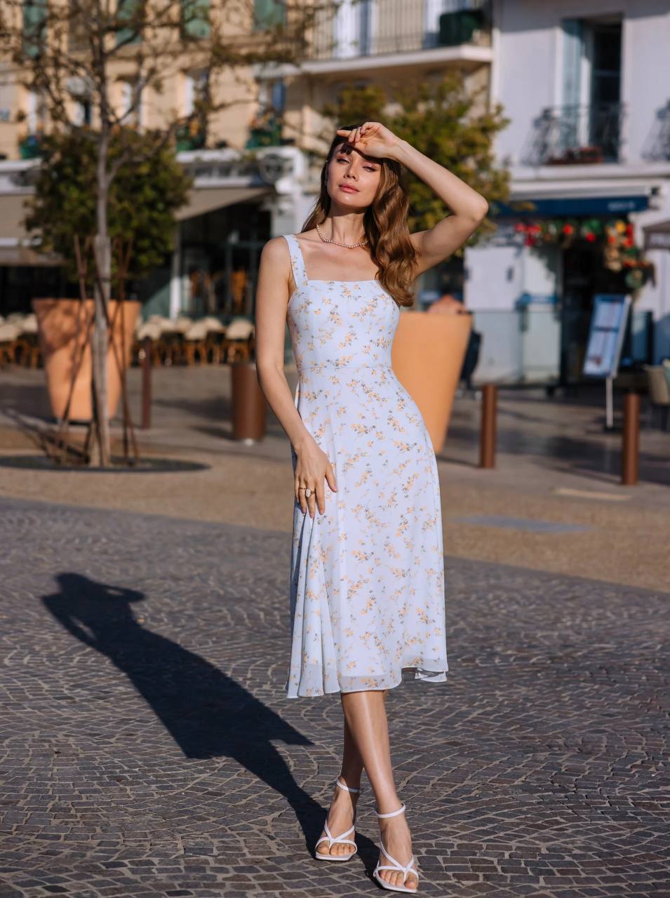 Sleeveless Chiffon Midi Dress