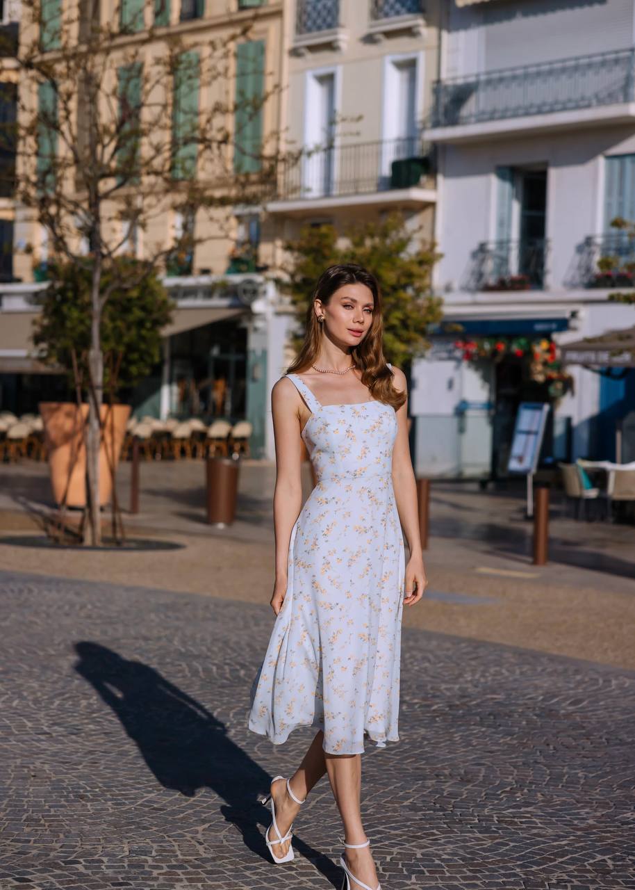 Sleeveless Chiffon Midi Dress