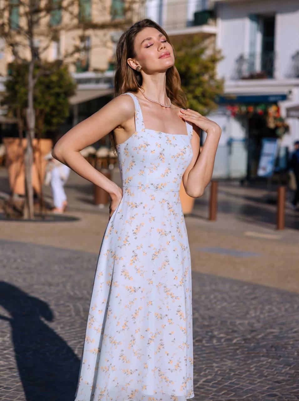 Sleeveless Chiffon Midi Dress