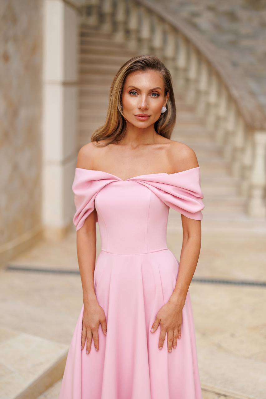 Off-The-Shoulder Midi Dress