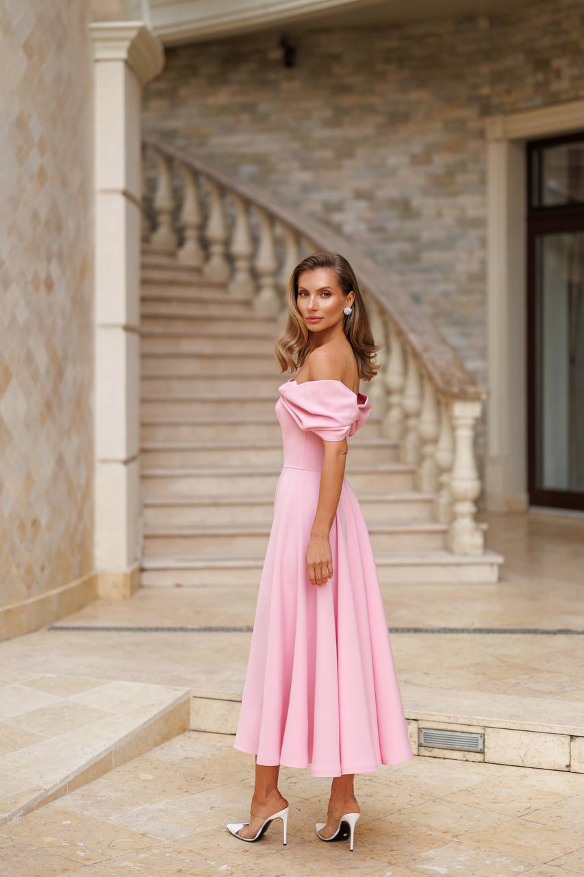 Off-The-Shoulder Midi Dress