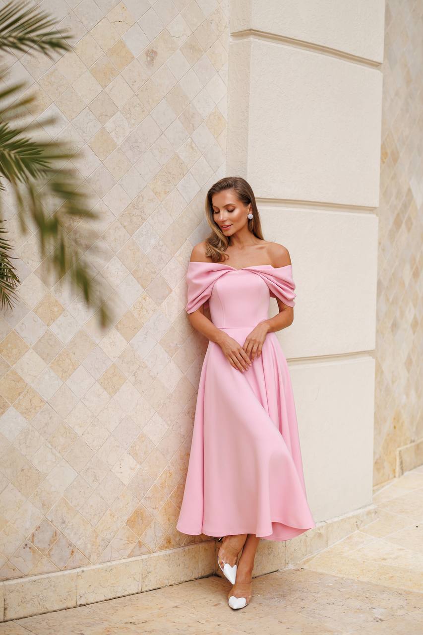 Off-The-Shoulder Midi Dress
