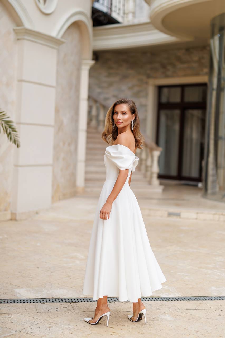 Off-The-Shoulder Midi Dress