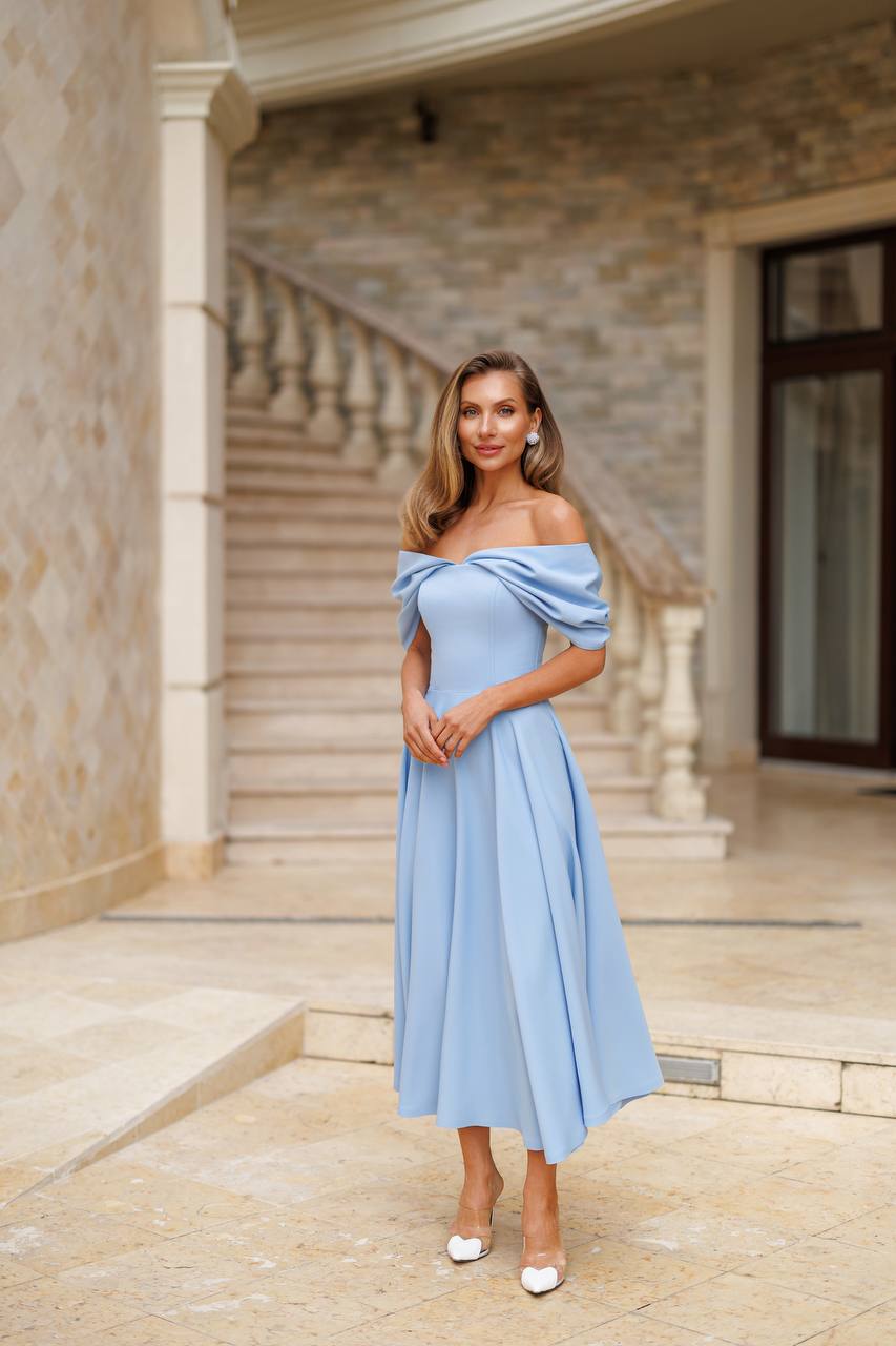 Off-The-Shoulder Midi Dress