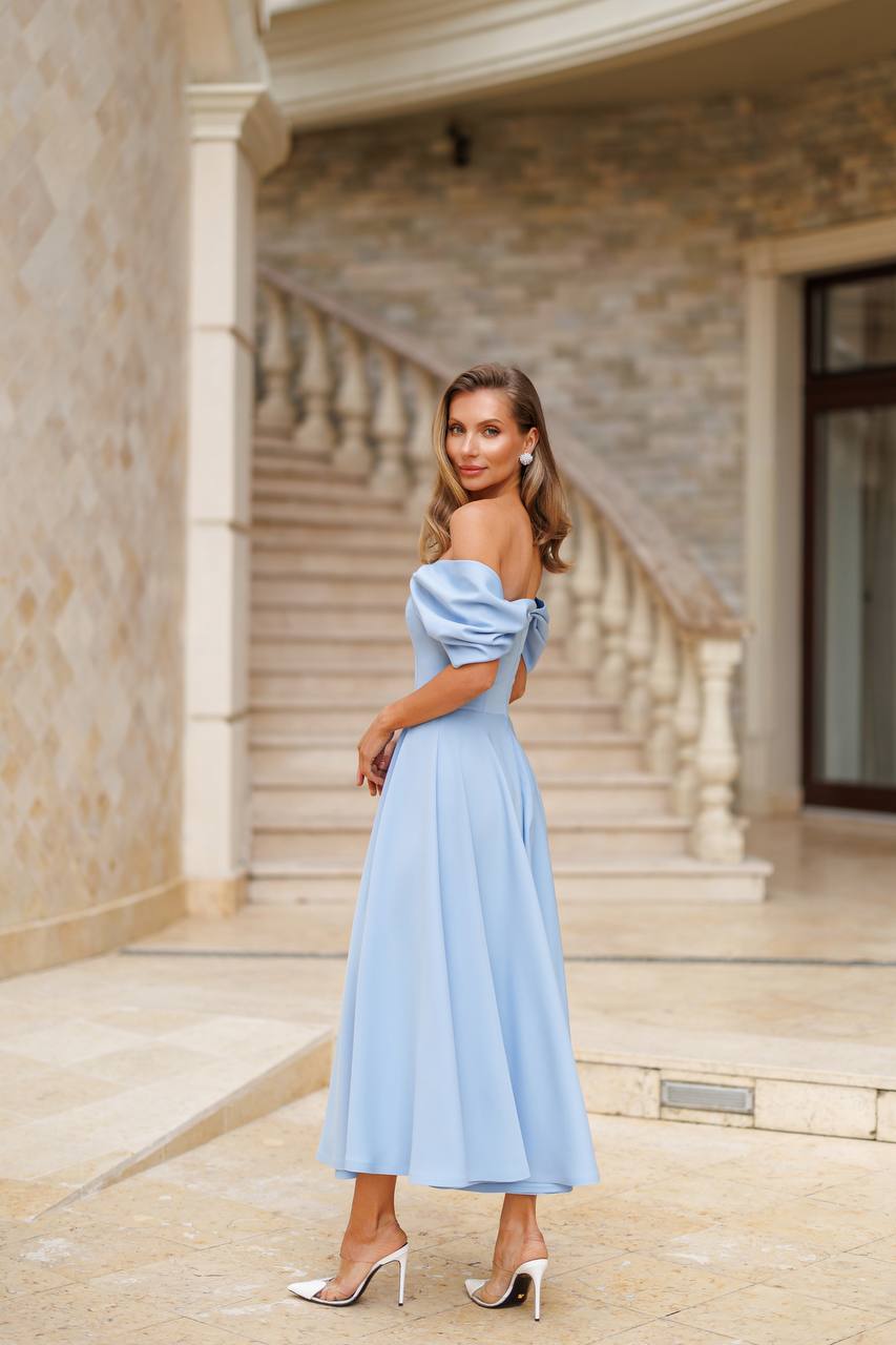 Off-The-Shoulder Midi Dress