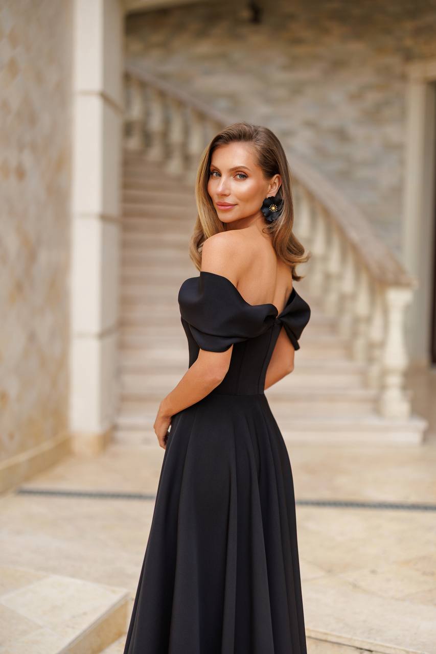 Off-The-Shoulder Midi Dress