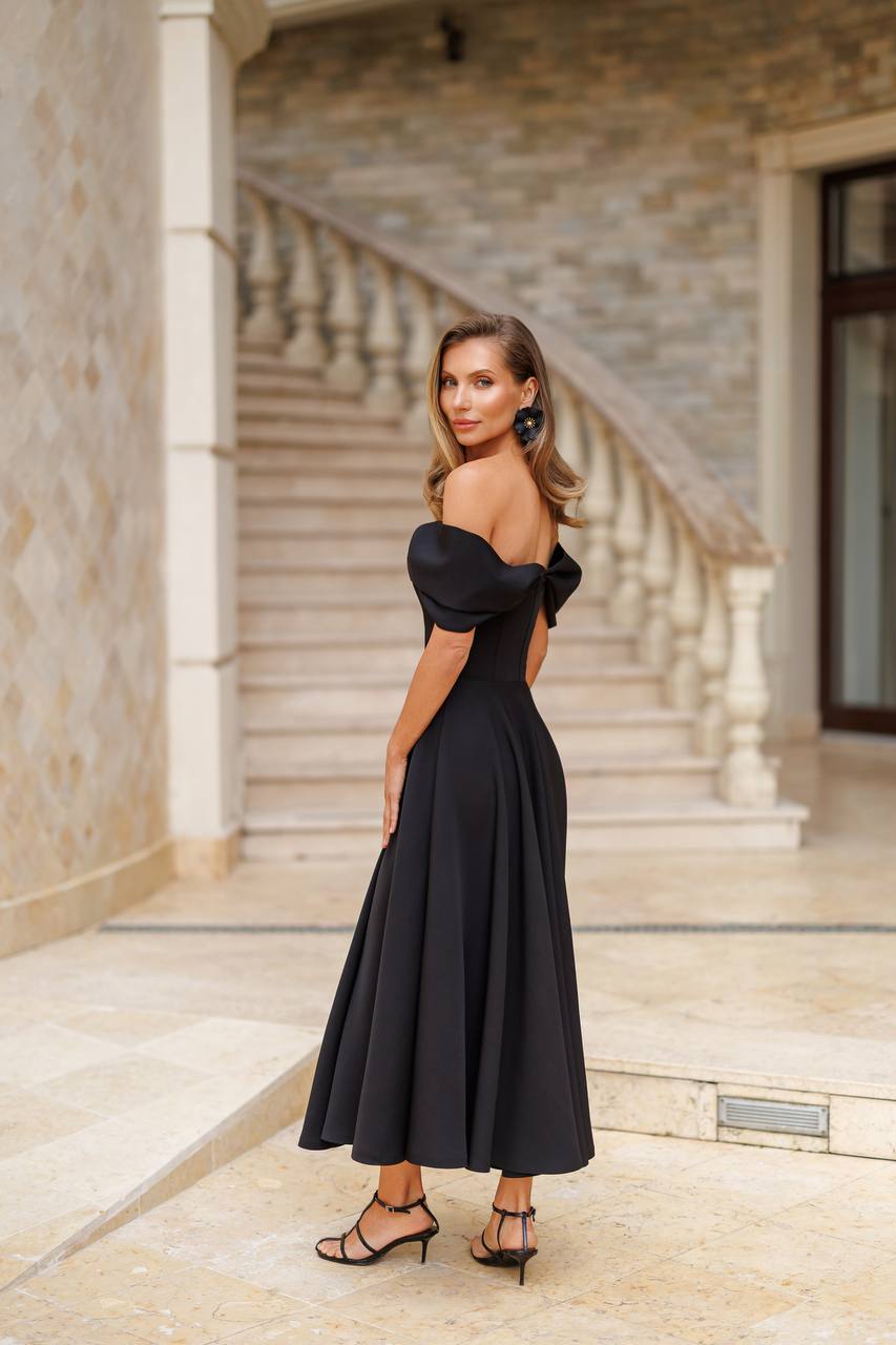 Off-The-Shoulder Midi Dress
