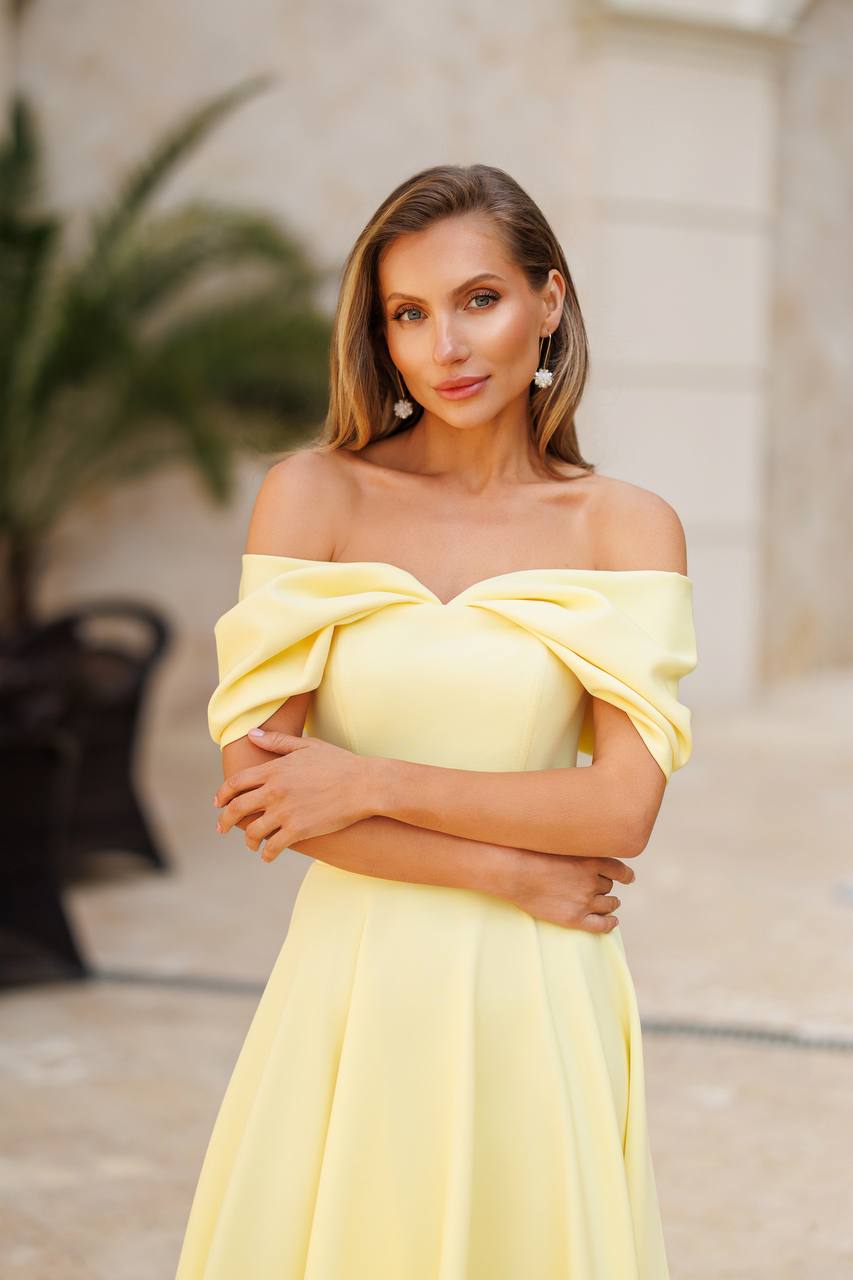 Off-The-Shoulder Midi Dress