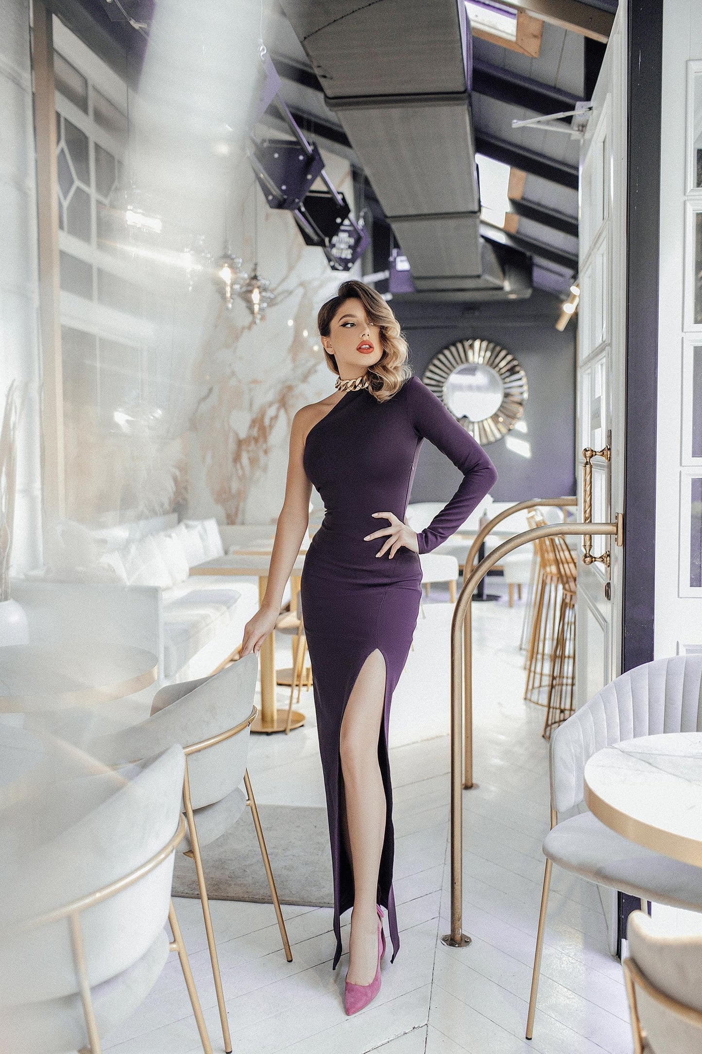 One-Shoulder Maxi Dress