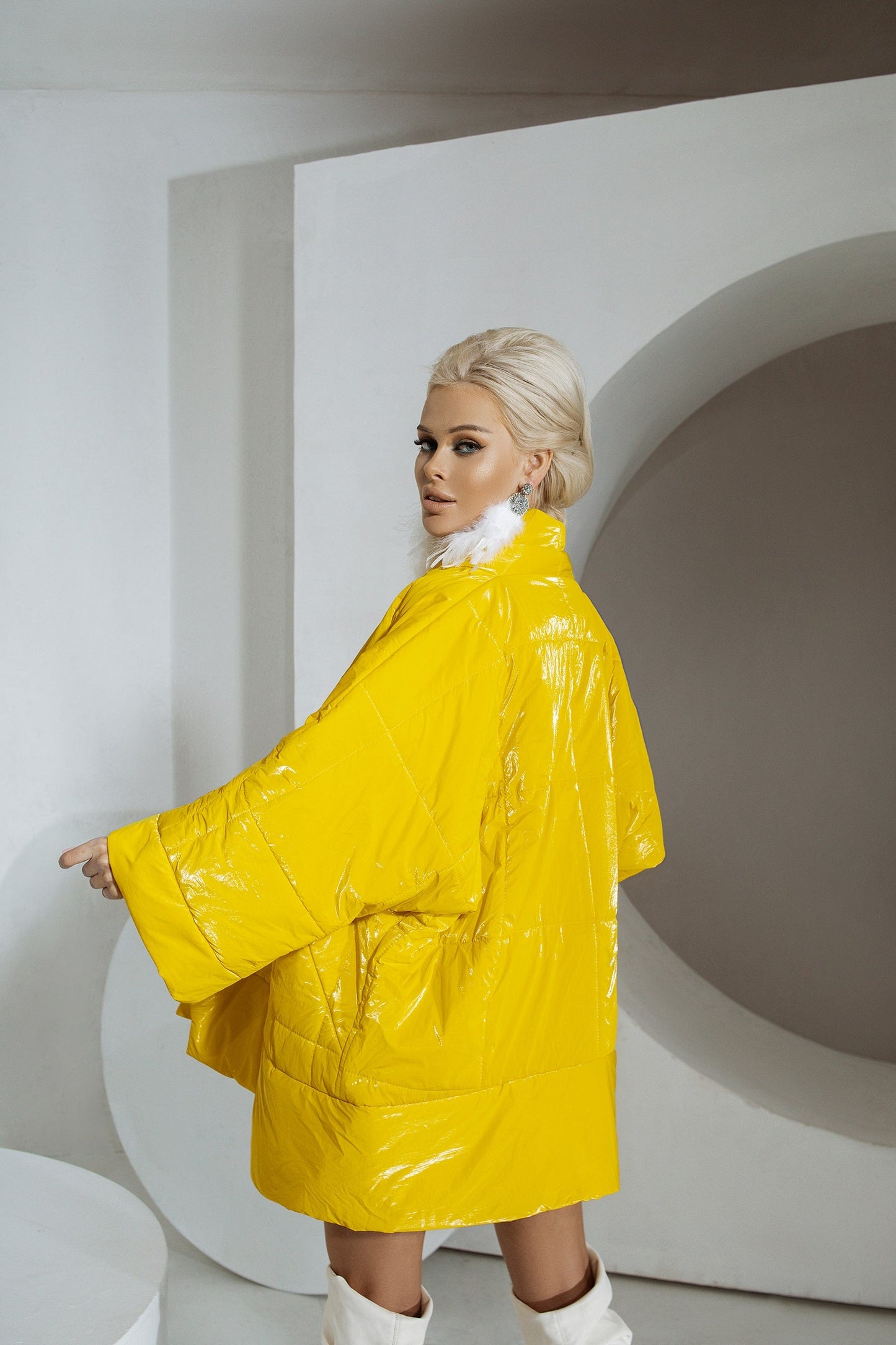 Satin Cloak Jacket Long Sleeve