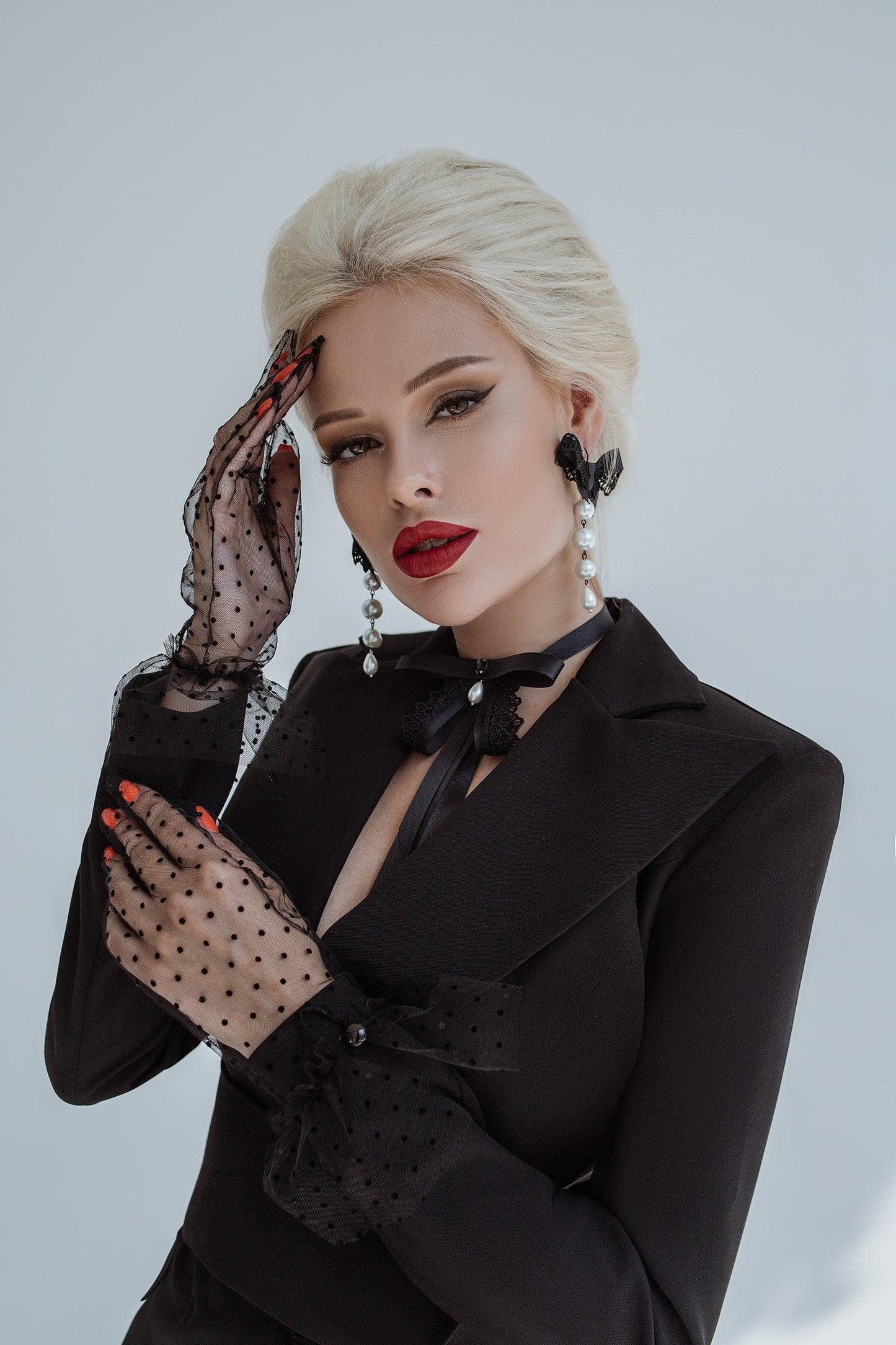 2-Piece Formal Pantsuit With Deep V Jacket