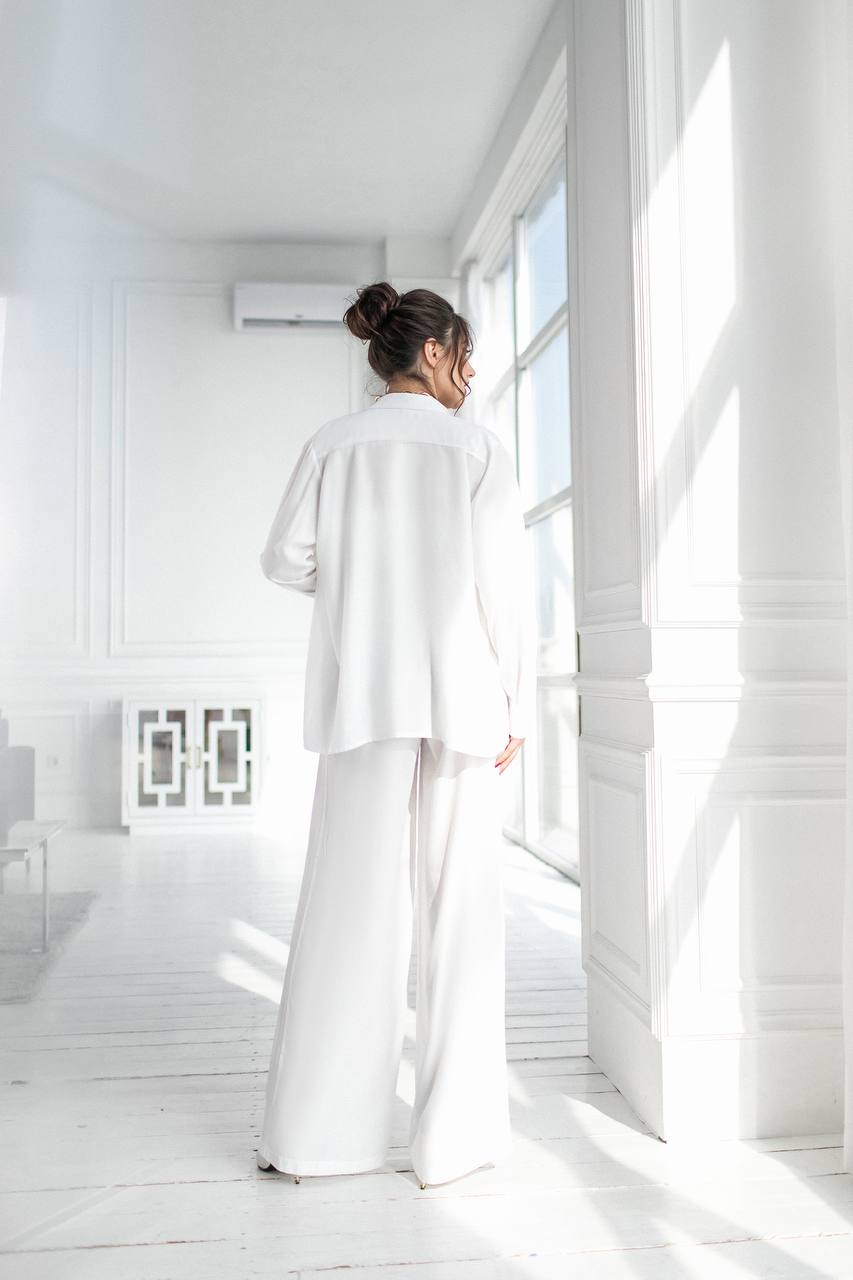 Shirt & High Waist Pants 2-Piece Set
