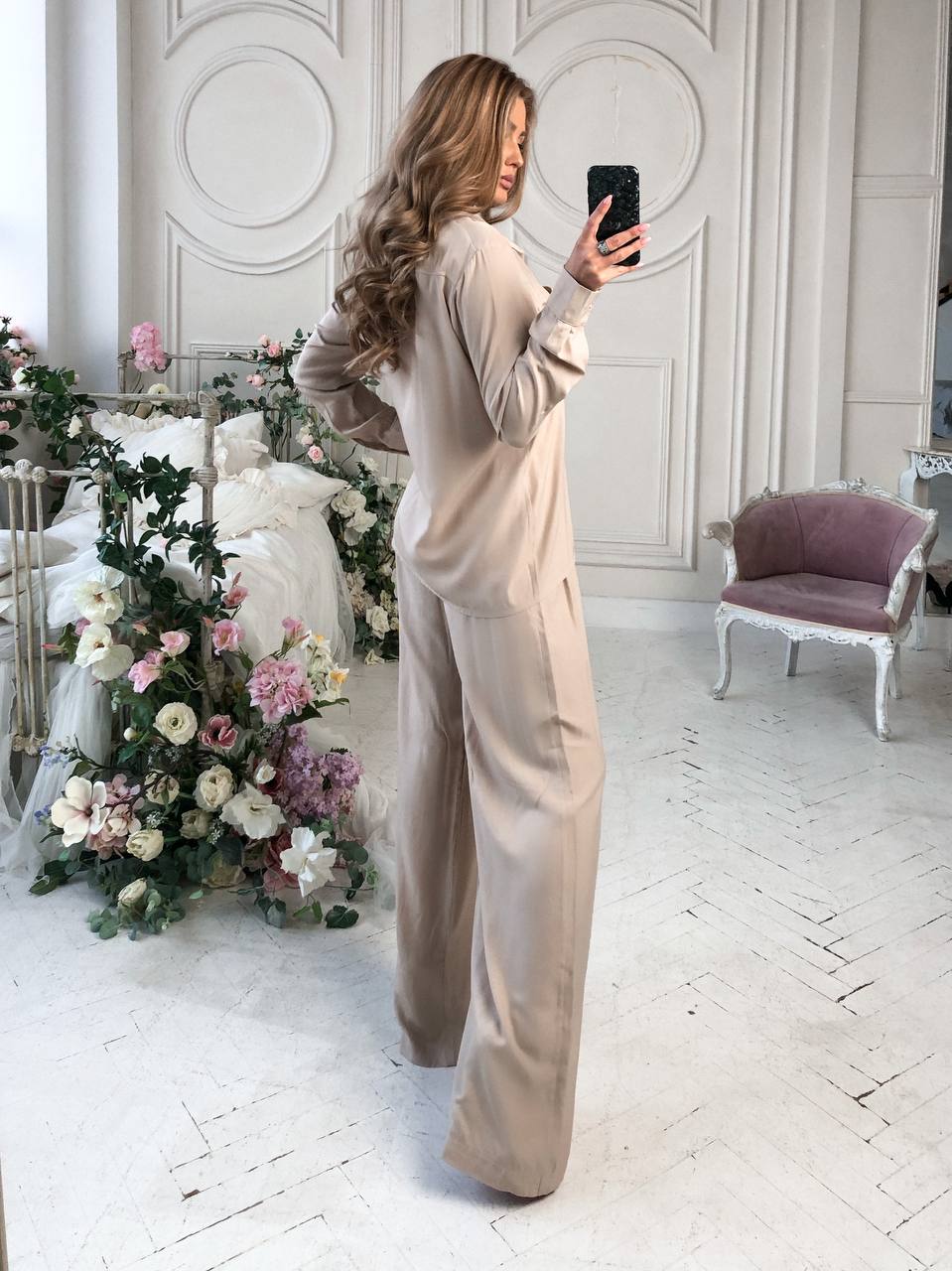 Shirt & High Waist Pants 2-Piece Set