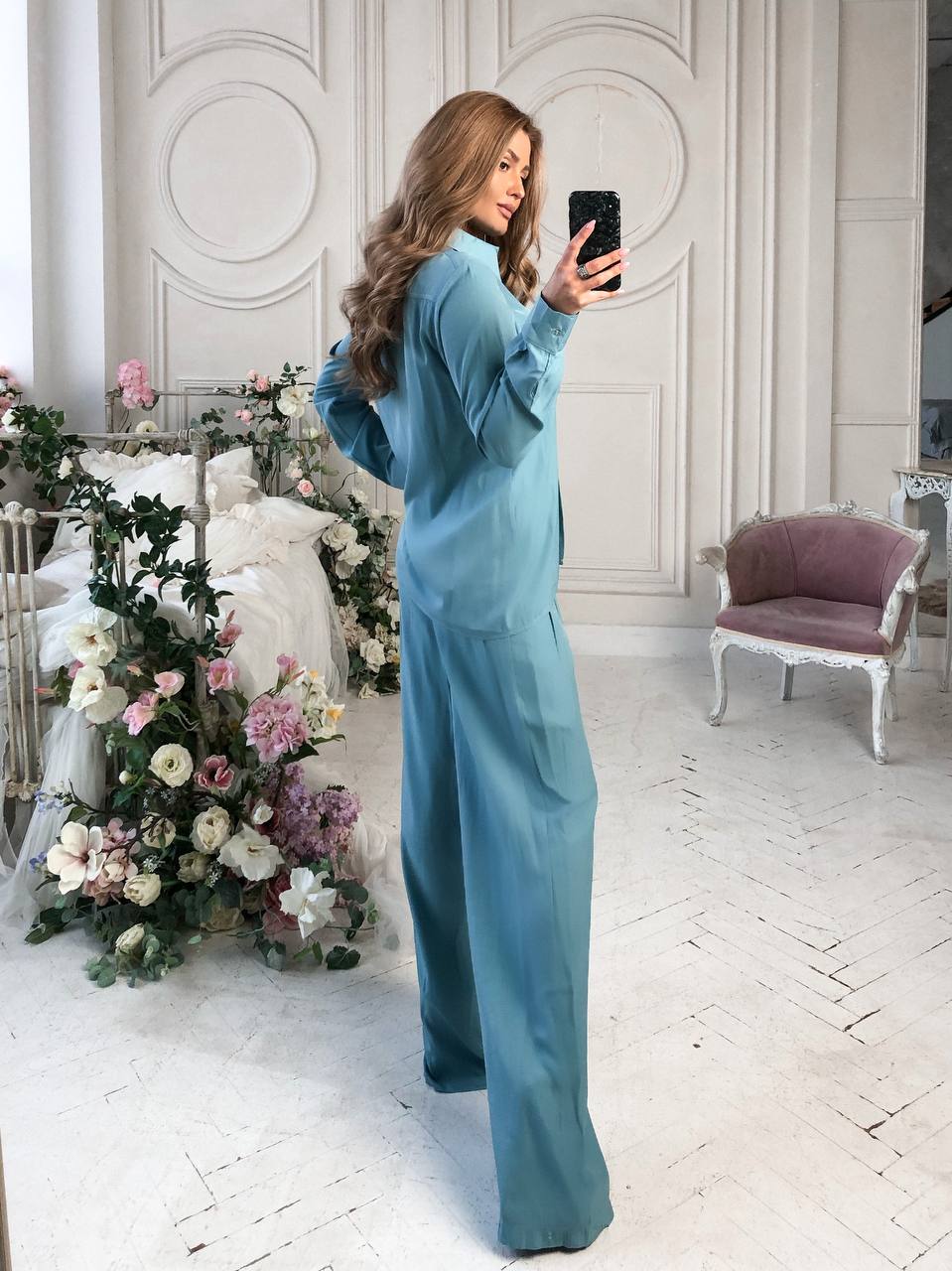 Shirt & High Waist Pants 2-Piece Set