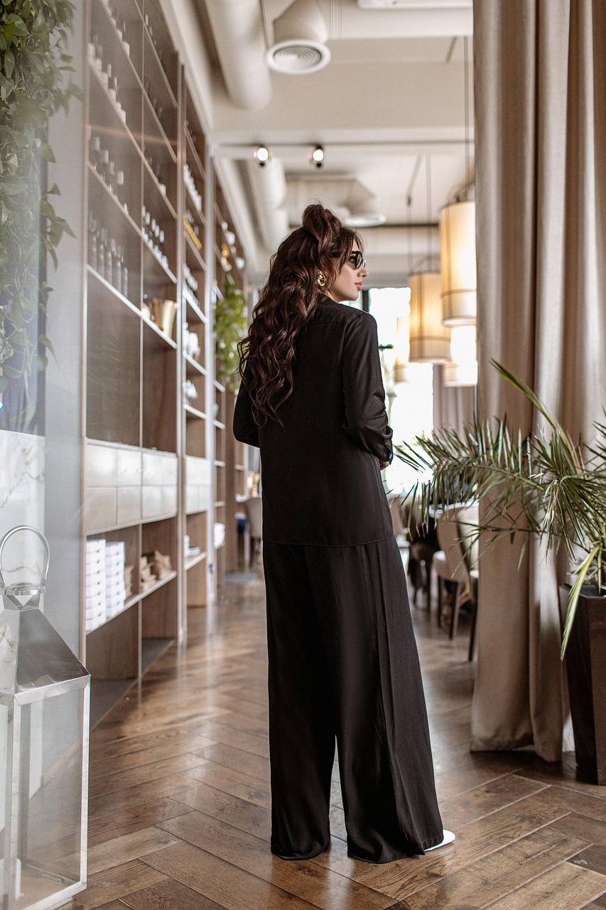 Shirt & High Waist Pants 2-Piece Set