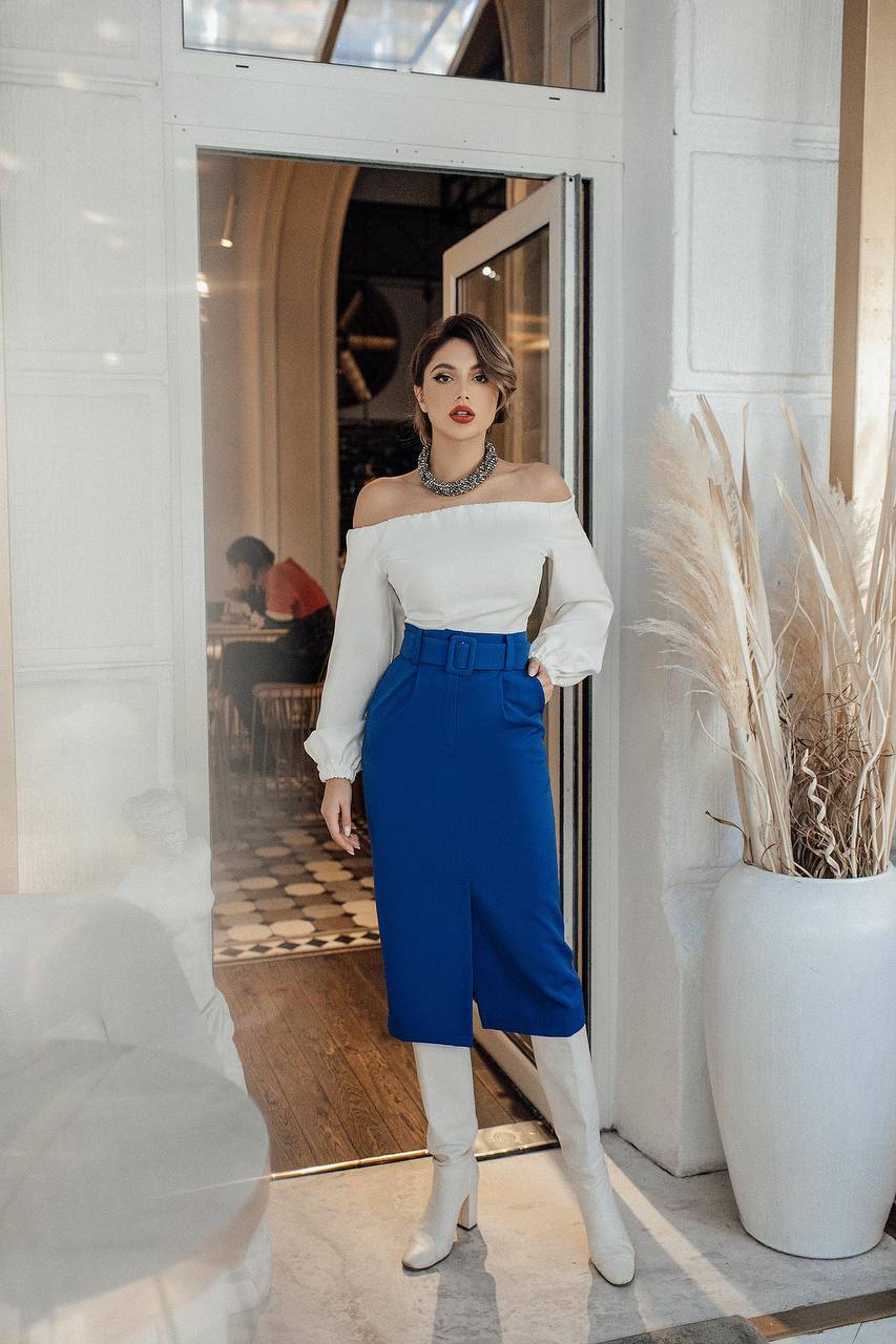High Waist Belted Mini Skirt