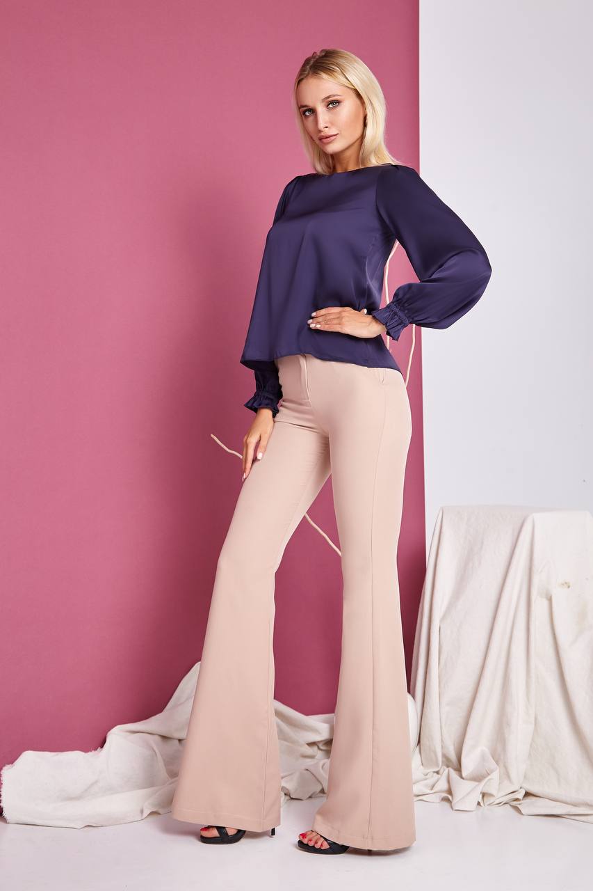Waist Fitted Flared Pants