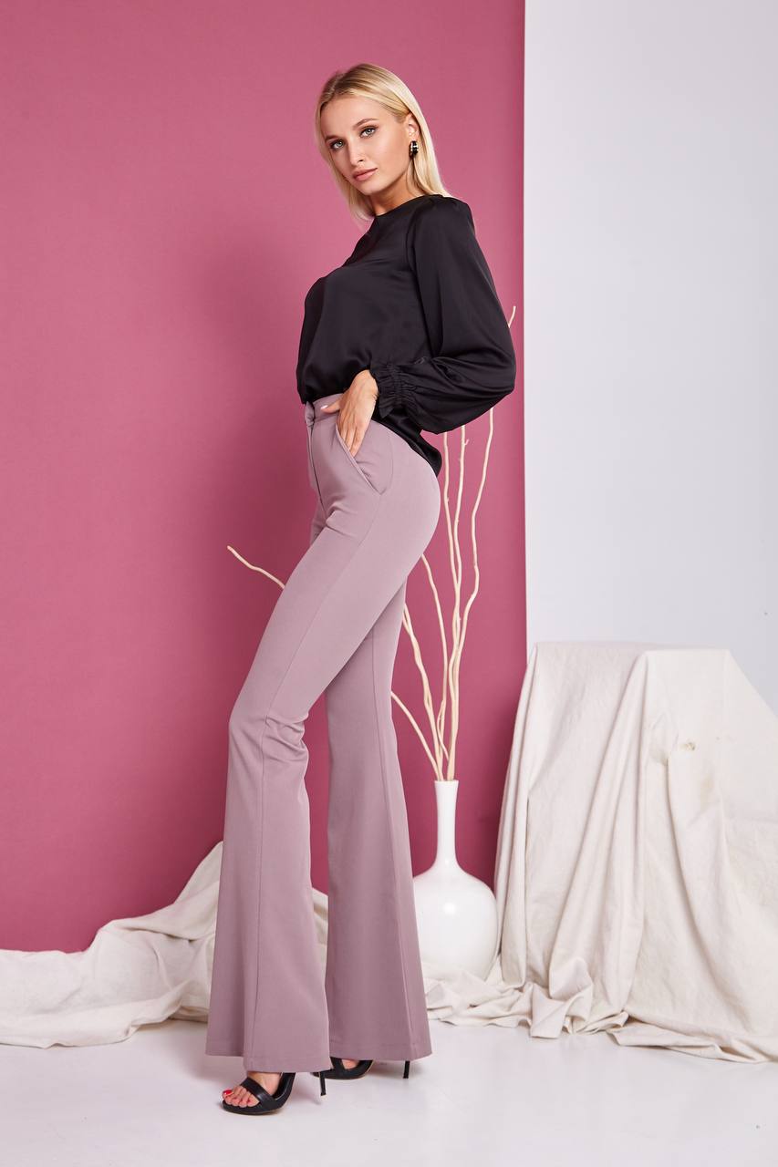 Waist Fitted Flared Pants