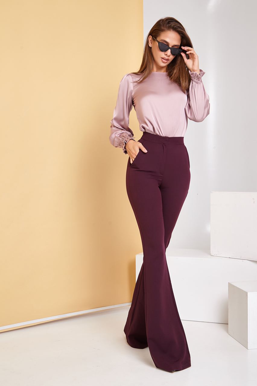 Waist Fitted Flared Pants