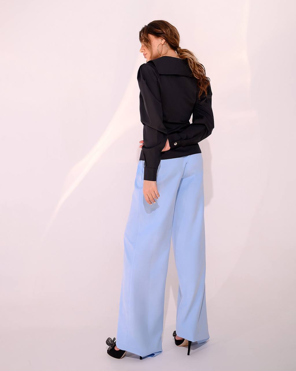 Puff Sleeve Collared Blouse
