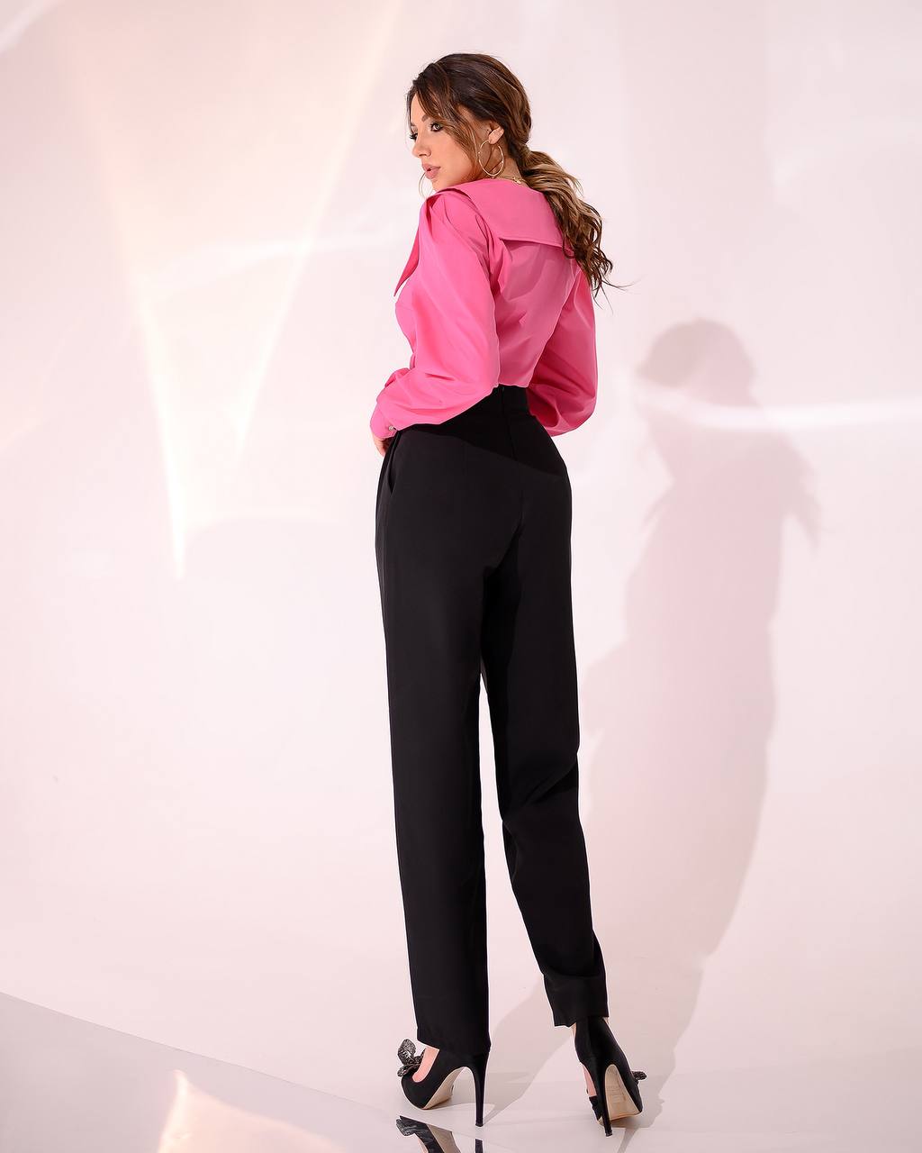 Puff Sleeve Collared Blouse