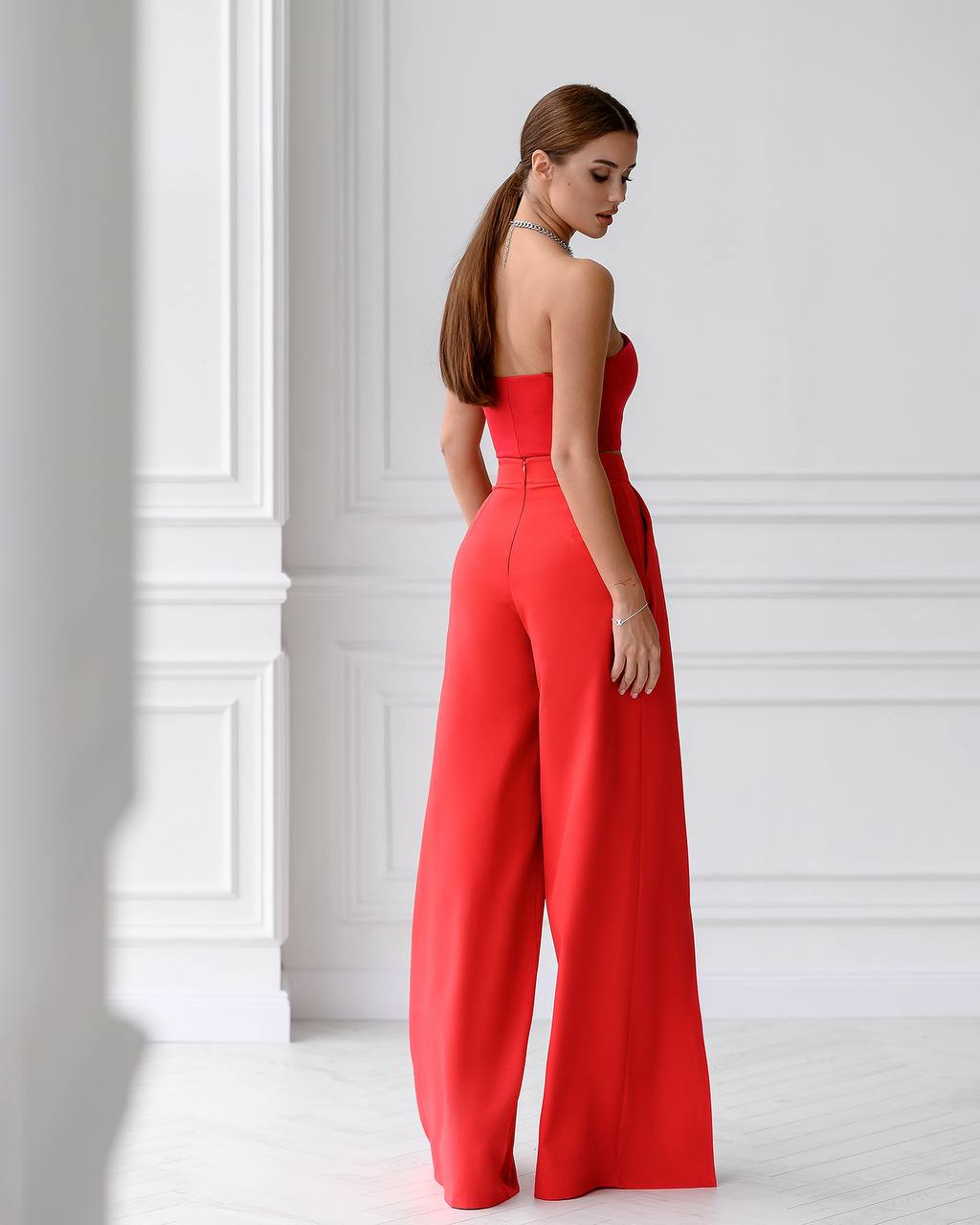 High Waist Slit Cuff Сulottes