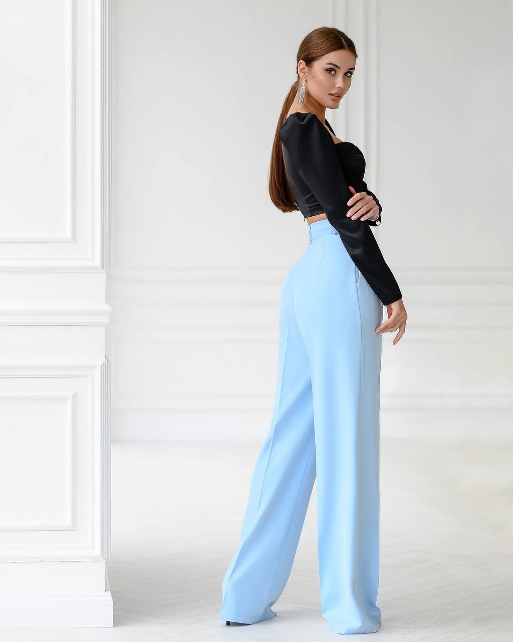 High Waisted Regular Fit Pants