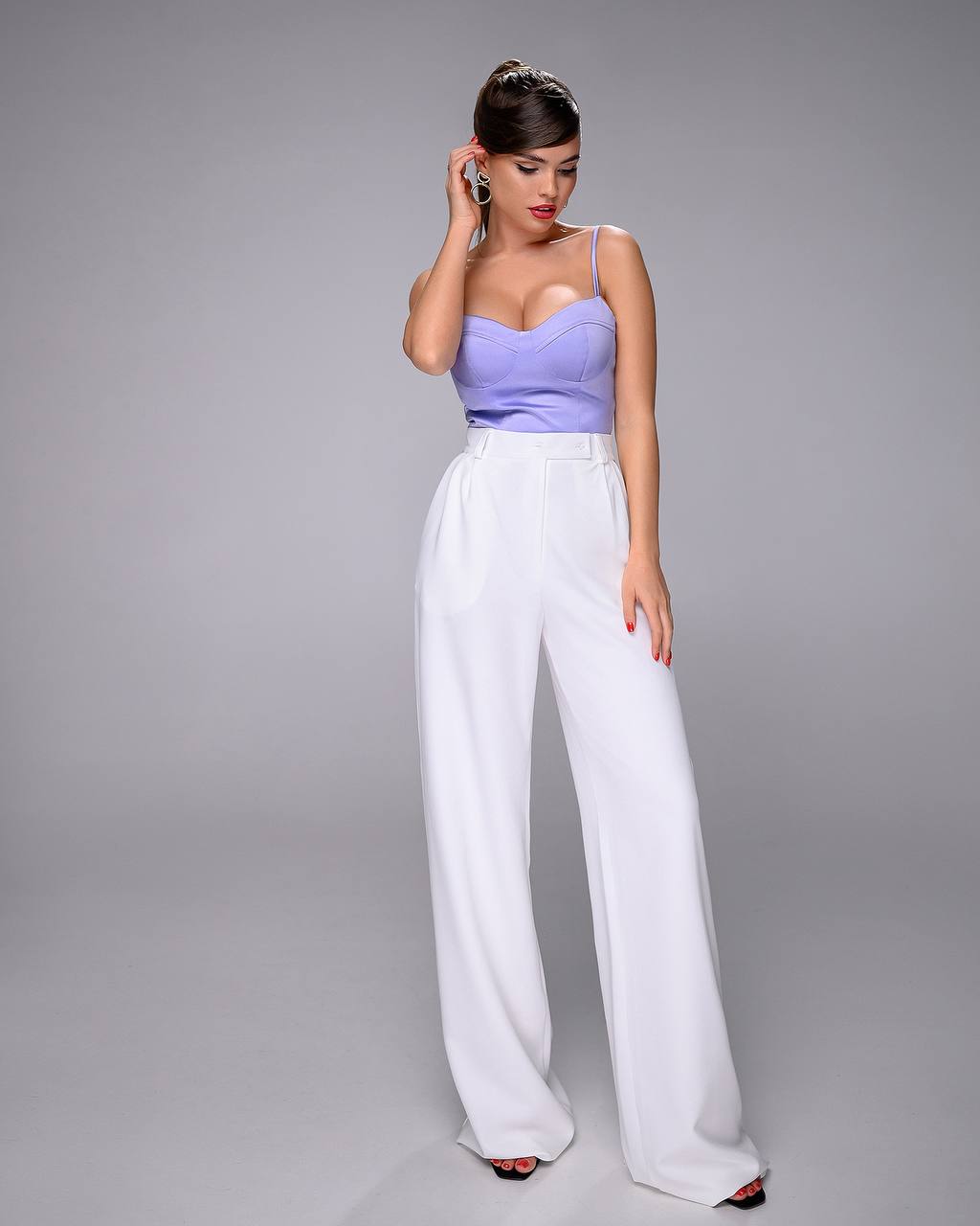 High Waisted Regular Fit Pants