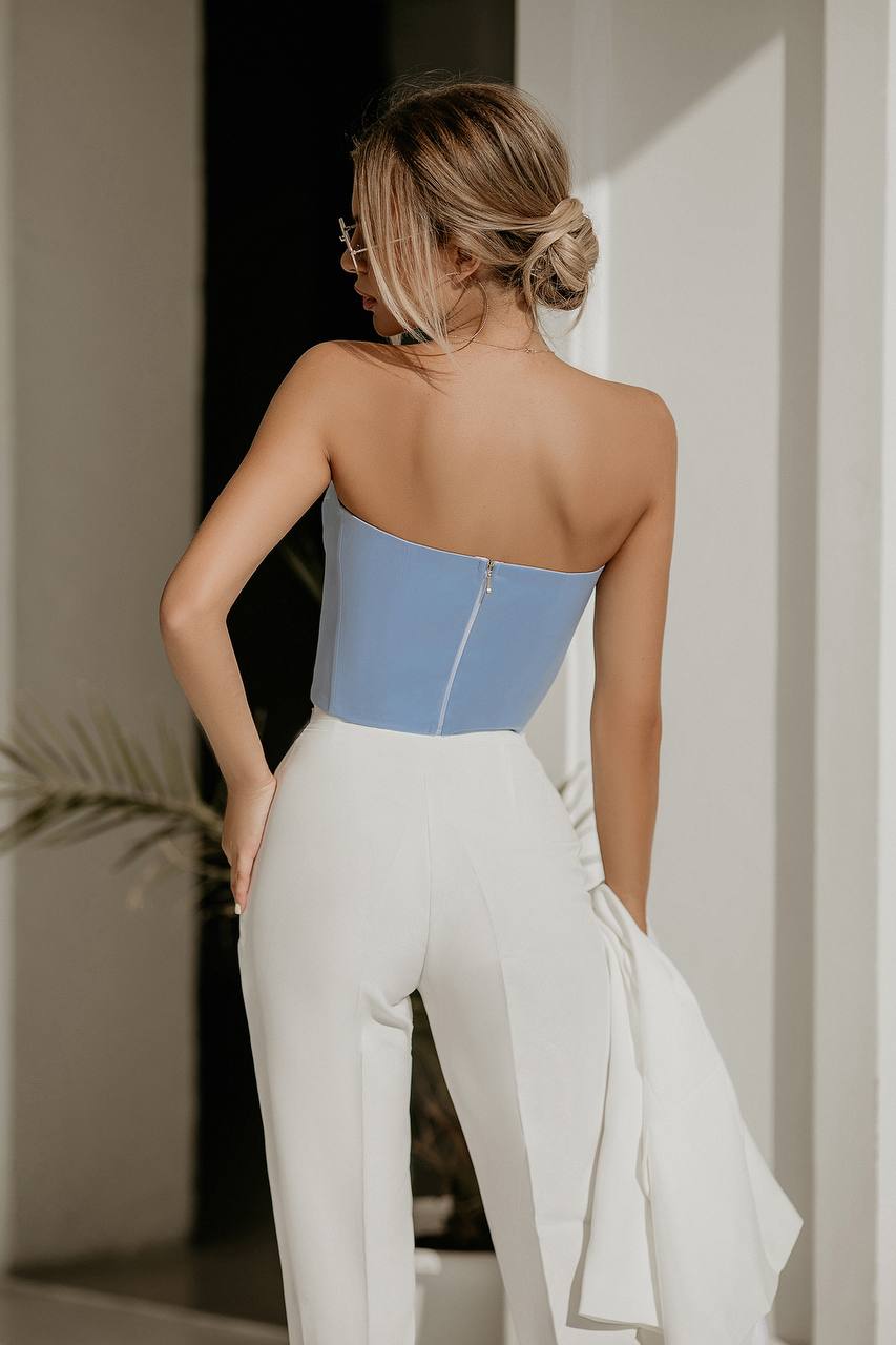 Satin Sweetheart Crop Top