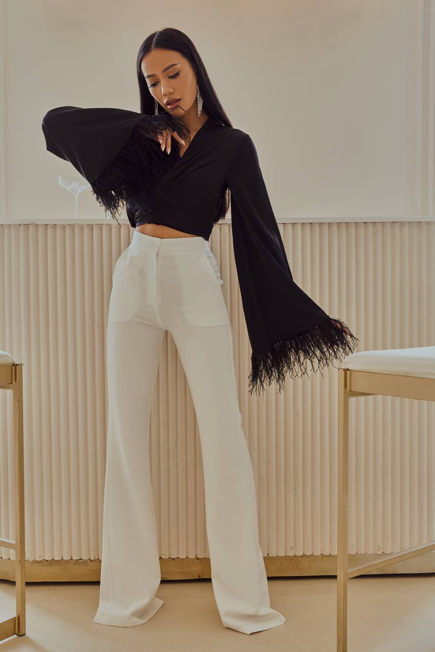 Waist Fitted Flared Pants
