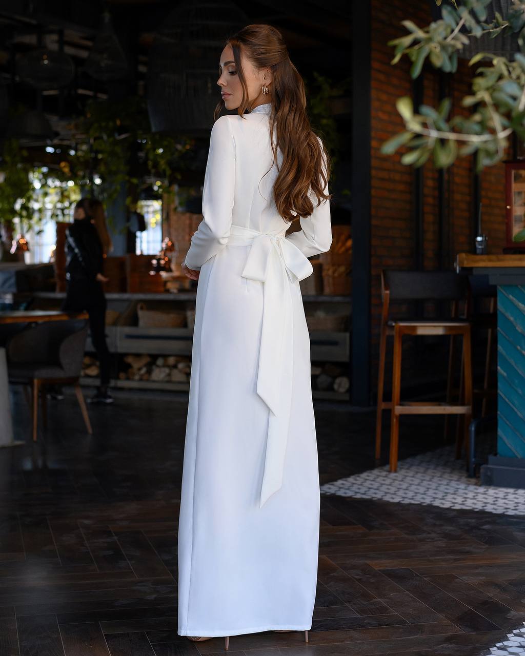 Wrap Long Sleeve Maxi Dress