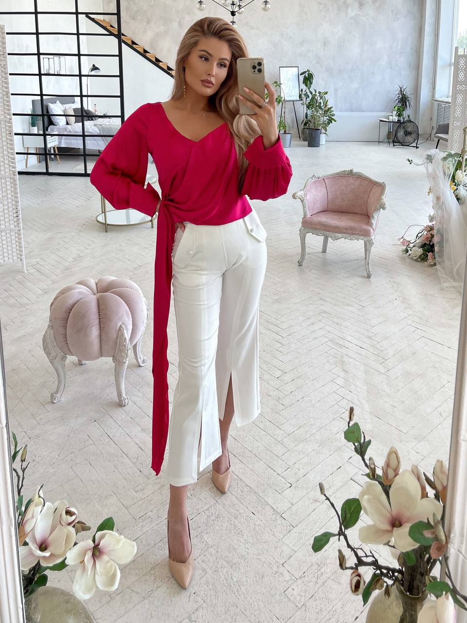 High Waist Pocketed Сulottes Pants