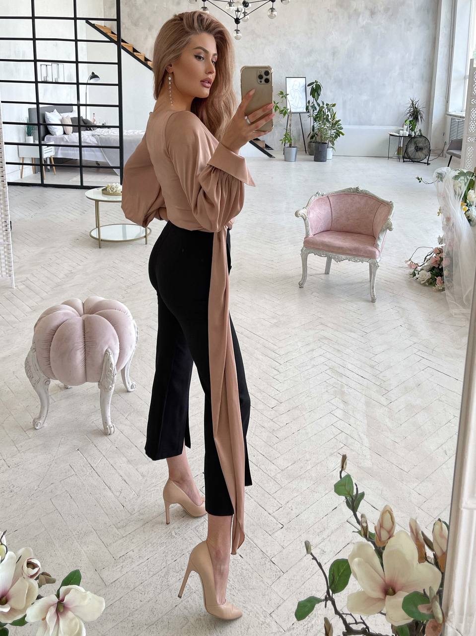 High Waist Pocketed Сulottes Pants