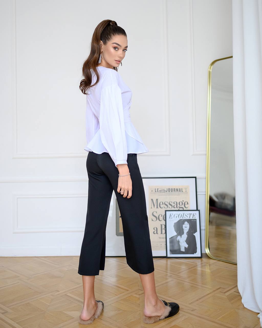 High Waist Pocketed Сulottes Pants