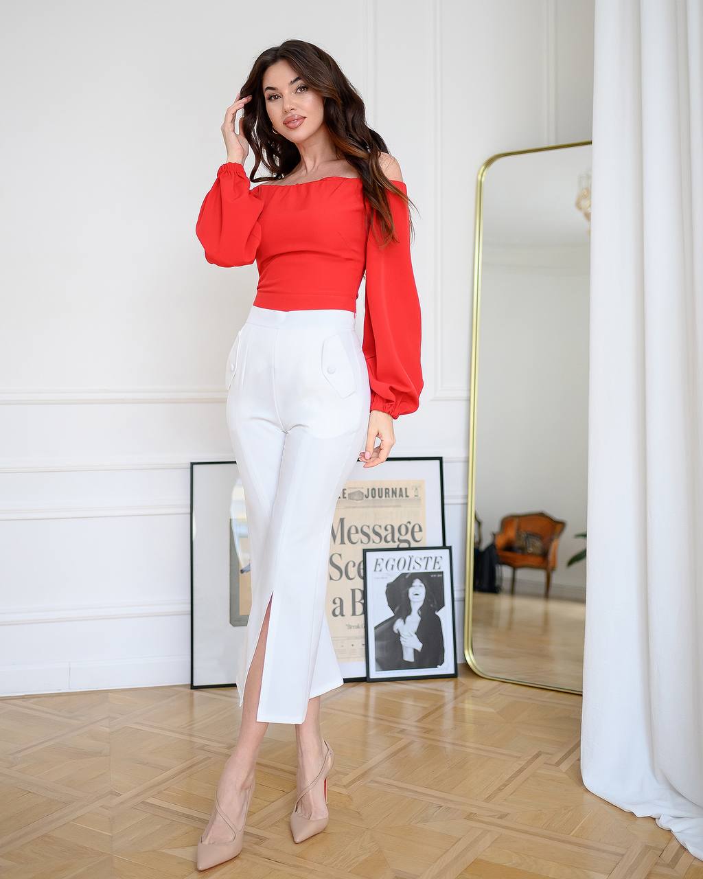High Waist Pocketed Сulottes Pants